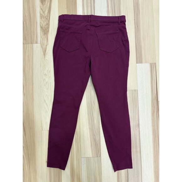 Time and Tru Cigarette Leg Maroon Pull On Pants XXL - Picture 3 of 3